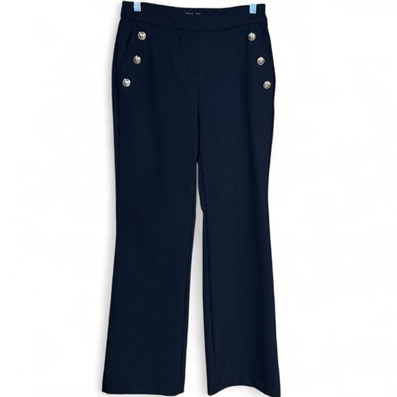 Rachel Zoe Black Sailor Button Wide Leg Stretch Trouser Pants Women’s Size 2 - Picture 1 of 10